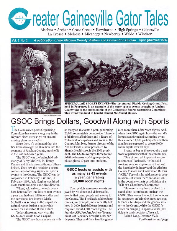  Alachua County VCB Newsletter - Spring 2003 